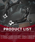 Heavy Duty Frenzybro Front Lower Control Arm Kit With Ball Joints Replace 561407151A For Dodge Ram 1500 black steel pair