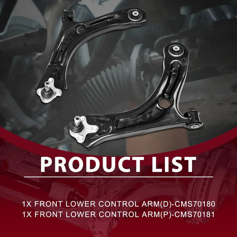 Heavy Duty Frenzybro Front Lower Control Arm Kit With Ball Joints Replace 561407151A For Dodge Ram 1500 black steel pair