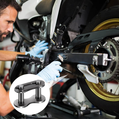 Mechanic using 5 Pieces Number 41 Roller Chain Connecting Links Heavy Duty Manganese Steel Master Connector For Mini Bikes Bicycles Motorcycles
