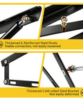 Close-up of Thickened Steel Bracket and Rivets for Rugged Steel Bed Lift Mechanism For RV Sofas And Tatami Bunks Got You Cover.