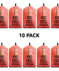 10 Pack Top Shelf Fire Extinguisher Case Covers Fits 10 To 20 Lb Cylinders NFPA OSHA Compliant in bright red for visibility.