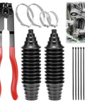 Universal Car Inner Tie Rod Boot Kit With Clamp Pliers, Cuttable Flexible Silicone Rack Boots, Dust Shield For Steering Rack