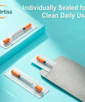 1 mL Pro Grade Fluid Transfer Tips For Lab Dispensing 31 Gauge Five Sixteenth Inch Long Eight Millimeter Individually Sealed Pack Of 100 For Clean Consistent Delivery And Accurate Measurements, individually sealed