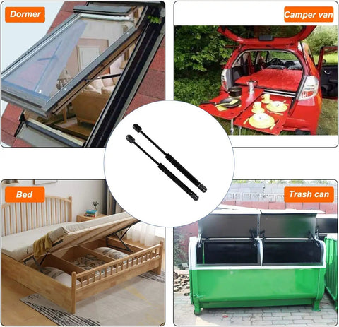 14 Inch Truck Camper Shell Gas Spring Lift Supports Shocks for Topper Rear Window in various applications