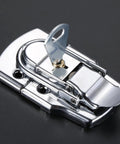 Super Tight Fit Metal Hasp Buckle With Key For Suitcase, Locker, Cabinet Doors, Desk Drawers And Tool Chests To Keep Stuff Locked And Safe Today, chrome metal latch