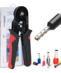 Grab This Epic Cinlin Crimping Tool Kit Featuring Self-Adjusting 4-Corner Ratchet Pliers, AWG 23 To 7 Gauge Ferrule Connectors, And A Massive 1800 Piece Terminal Set Perfect For Your Car Audio Setup Or Any Toughest DIY Projects Around The House Today. self-adjusting crimping pliers with 1800-piece ferrule terminal kit and wire connector assortment