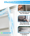 Diagram showing benefits of Upgraded 5304507201 Freezer Door Gasket With Embedded Magnetic Strip Snug Seal For Frigidaire Upright Freezers