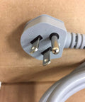 Close-up image of a gray heavy duty plug from Dishwasher Power Cord Replacement For Bosch Thermador Gaggenau.