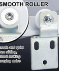 4 Pack Sliding Closet Door Roller Kit With Screws For Top Hung Bypass Wardrobe Doors, Offset 1/2 Inch and 3/8 Inch, close-up view
