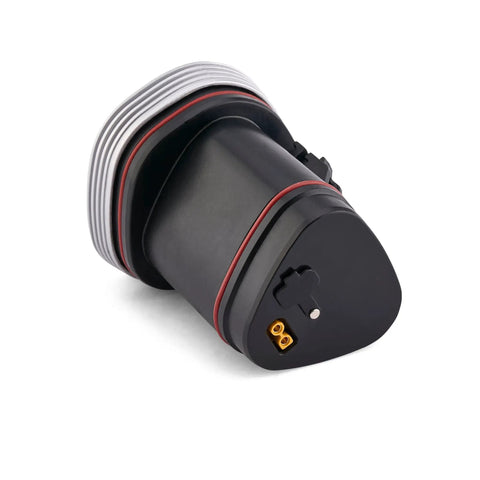 Rear angle of battery for Fathom Electric Fishing Reel Kit With Battery And Charger, LED Display, Variable Speed Control.