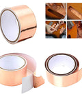 Copper Foil Tape With Pro Grade Heavy Duty Adhesive Shielding For Grounding, Guitar Shielding, Electrical Repairs, UV Resistant