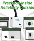 100W Solder Fume Extractor With 180 To 210 Cubic Meters Per Hour Strong Suction and High Efficiency HEPA Filter - Product Features