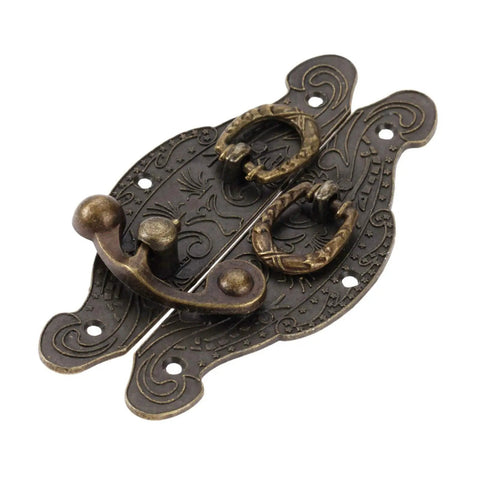 Vintage Box Hasp Lock Toggle Latch For Wooden Boxes Jewelry Boxes And Chests Heavy Duty Zinc Alloy Hardware 90x50mm design details