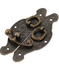 Antique Brass Hasp Lock For Wooden Boxes, Vintage Gift Box Latch, Jewelry Box Catch, Suitcase 90x50mm, Zinc Alloy, Easy Install, Retro Charm