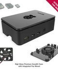 Raspberry Pi 4 Starter Pack Rolling In Solid 4 Gigabyte Ram Beast Mode Quad Core Chip Paired With A Sneaky Loaded 32 Gb Memory Stick Fully Decked Out With Sleek Casing Snappy Cooling And Necessary Juice For Smooth DIY Hacks And Custom Rigs with Premium Canakit case and integrated fan mount.