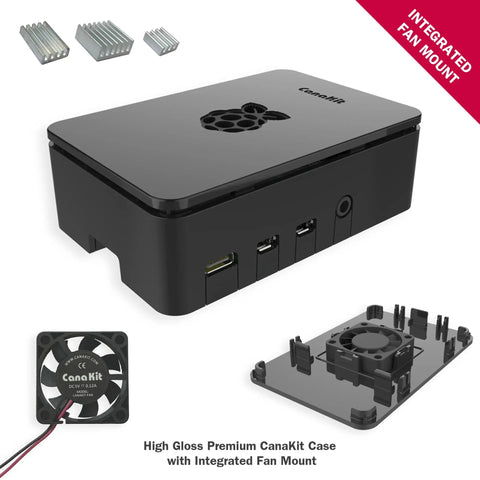 Ready To Roll Raspberry Pi 4 Model B With Two Gigabyte Ram And Snappy Quad Core Chipset Paired With Thirty Two Gigabyte Microsd Card Quick Usbc Power Supply Sleek Shell And Silent Fan For Smooth Geek Buildouts, featuring CanaKit case and fan