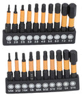 Badafaci 20-Piece Impact Driver Bit Set With Magnetic Hex Shank Made From Heavy Duty S2 Steel For Wood Metal And PVC Projects In Home Repair Jobs Or Garage Work Comes With Handy Storage case, 20 bits in holder
