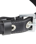 Close-up of Black XL Fall Protection Safety Harness Positioning Belt With Padded Lumbar Support 2 D Rings