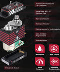 Direct Powered Waterproof Beefy Torque RC Steering Servo 90KgCm Brushless High Speed All Metal Gears Aluminum Case, features diagram.