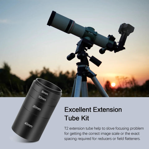 Extension Tube Kit With M42 Thread For T2 Adapters 8mm 10mm 20mm 40mm Spacers For DSLR And SLR Cameras with telescope setup