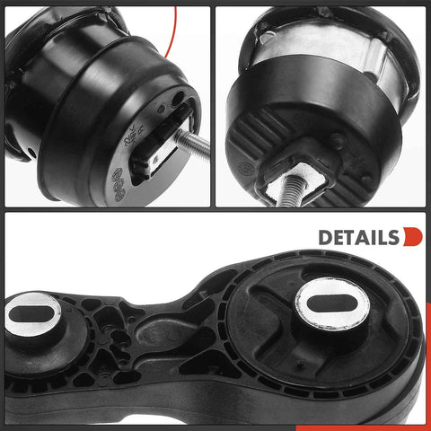 Detailed view of 4 Piece Engine And Transmission Mount Kit For Chevrolet Traverse 2009 2017 GMC Acadia 2009 2016 Buick Enclave Saturn Outlook 2009 2010 3.6L V6 Automatic Replacement For OEM 215147744 25840450 Easy Install Drop In