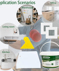 Drywall Patch Repair Kit, 18 Oz Spackle Wall Repair Paste With Scraper, application scenarios in home and warehouse settings