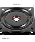 3 Piece Six And A Quarter Inch Bar Stool Swivel Plate Heavy Duty Steel Seat Swivel Base Mount For Stool And Chair Black