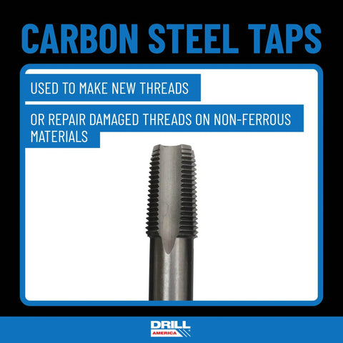 Three Quarter Inch Fourteen NPT Pipe Tap Carbon Steel DWTPT Series Heavy Duty Pro Grade Tool For Rethreading Damaged Pipe Threads Uncoated