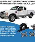 Beefed-Up Rear Drive Shaft Carrier Bearing And U Joint Kit For Ford F-250 F-350 Super Duty 1999 To 2010 7.3L 6.0L 6.8L V10 Power Stroke Engines Replacement Full Set 100 Percent Tested with carrier bearing and U-joints