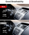 Comparison of Cabin Air Filter Replacement For CP157 CF12157 showing large vs small airflow in car dashboard