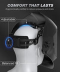 Adjustable headgear of Top Shelf Panoramic Full Face Mask With Scratch Resistant Polycarbonate Visor and Dang Tough Impact Shield.