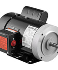 Beefy 1HP Air Compressor Electric Motor with 1725 RPM CW CCW Rotation 5/8 Inch Shaft 1.88 Inch Shaft Length shown in black housing.