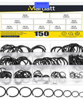 150 Piece Round Wire Snap Ring Assortment Kit With 10 Sizes From 10mm To 26mm Internal C Clips For Shafts in plastic box