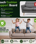 Heavy Duty Couch Cushion Support Board To Fix Sagging Sofas Instantly Lift And Stabilize Worn Foam Restore Living Room Comfort with kids jumping on couch.