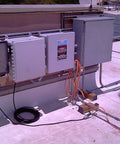 Built Like A Tank Polycarbonate Enclosure 16 X 14 X 8 Inches installed with solar equipment on a rooftop