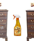 Keep Your Wood Looking Crisp And Protected With This Real Orange Oil Polish That Hits Different On Tables And Cabinets Delivering A Smooth Dime Shine While Blocking Daily Wear And Tear For Sure. Before and after of a dresser using orange oil polish.