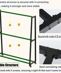 Heavy Duty Garage Mobile Vinyl Wrap Organizer Rack Featuring Adjustable Multi Tier Metal Frame And Smooth Rolling Lockable Casters, stable structure with green rods.