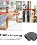 Heavy Duty Iron Hose Connectors 6 Pack Elbow Fittings for Industrial Use Black Couplings in plumbing installation