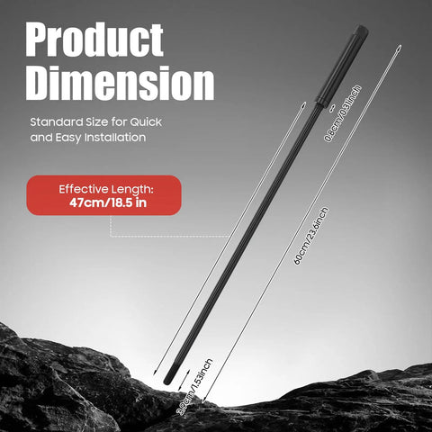 Milling Machine Draw Bar With 7/16 Inch Thread, Beefy Heavy Duty R8 Pull Rod For Bridgeport Style Mills, Overall Drawbar, High Concentricity And Rigidity, Durable Steel Build For Reliable Tool Holding And Long Life, 47cm length