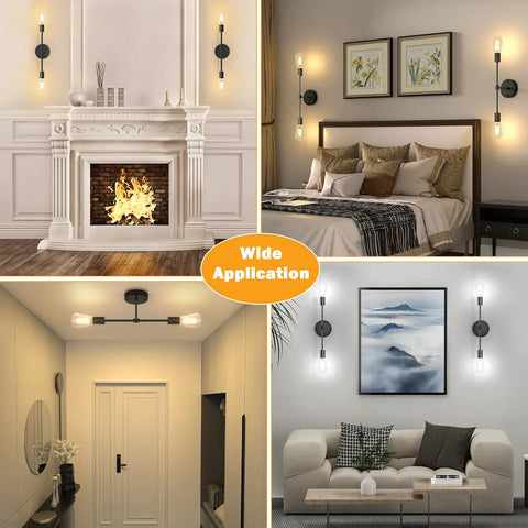 Modern Black Two Light Bathroom Vanity Sconce And Semi Flush Ceiling Fixture Delivering That Sick Hollywood Glam Glow Up For Your Favorite Mirror Setup Today in diverse settings.