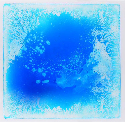 Interactive 20 Inch Liquid Floor Tiles Set In Six Colors No Setup Non Slip Pressure Tested Non Toxic Sensory Floor Tiles in blue