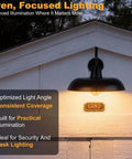 12 Inch Gooseneck Barn Light Fixture Set Of 2 Outdoor Lanterns installed on a shed, illuminating the exterior with industrial black finish.