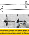 Precision Replacement Circular Saw Fence And Trim Saw Guide For Smooth Straight Cuts Compatible With Dc390k Dw936 Dc300 Dc310 Models close-up view showing sturdy metal structure and measuring scale