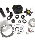 Water Pump Impeller Kit For Johnson Evinrude OMC Outboard Motors 75-250 HP 18-3315-2 with housing and coupling parts displayed