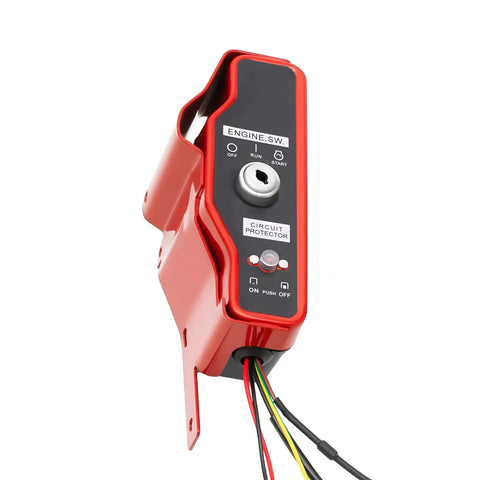Key switch box from Honda GX340 GX390 Electric Start Kit with visible wiring and engine control panel, US Stock.