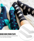Colorful polka dot socks with Lightweight Aluminum Sock Fixing Board 11.02 Inch For Heat Press Sublimation Sock Jig illustration.