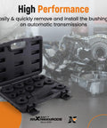 T0220 700R4 Master Pro Grade Bushing Driver Set in open case with tools for GM Transmissions Heavy Duty use