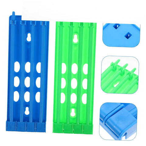 Must Have Ring Holder Organizer Rack For Racing Pigeons And Poultry Ring Storage Foot Ring Rack, 2-pack blue and green