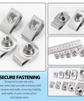 54 Piece Assorted U Style Clip On Nuts Crafted From Grade 304 Stainless Steel Snap Tight To Auto Fender And Dash Panel Hardware kit with various sizes.