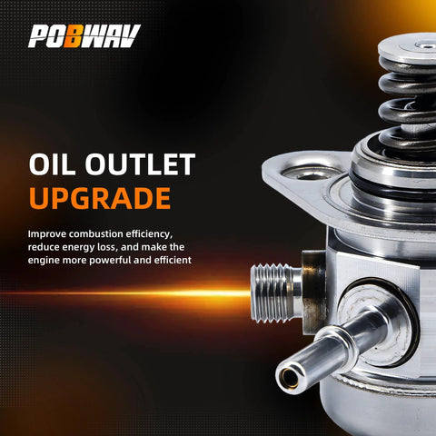 Close-up of oil outlet on high pressure fuel pump for 2.0L L4 engines, compatible with Ford Edge, Escape, Explorer and more.